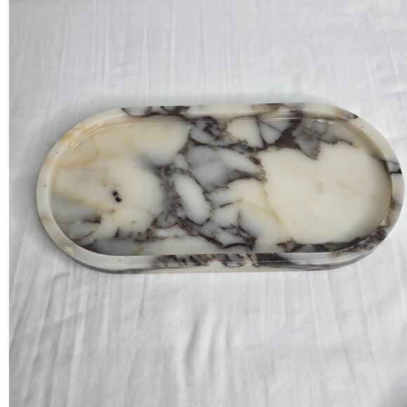 Viola Marble Small Jewelry Soap Makeup Tray Holder Organizer Bathroom Holder - Picture 7 of 10